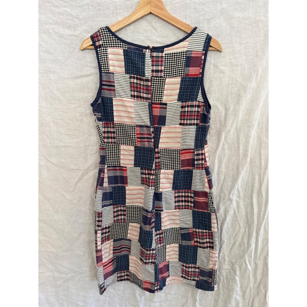 Tommy Hilfiger Patchwork Dress Womens Multicolor Plaid Gingham Mini Size 6 - Picture 4 of 4